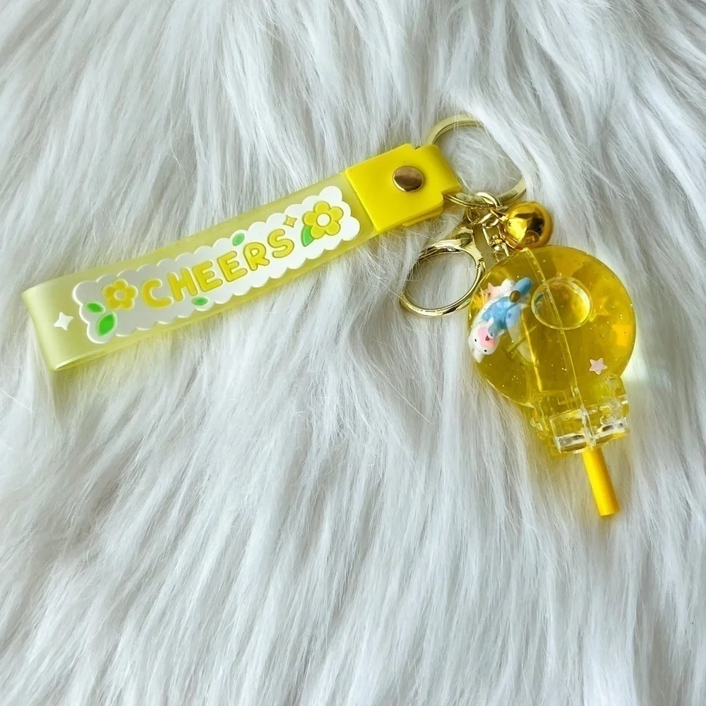New! Fruit Lollipop Keychain, Candy Accessory, Key Ring Holder, Fruit Charm